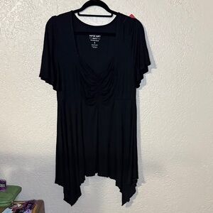 Torrid Black Draped Tunic Top